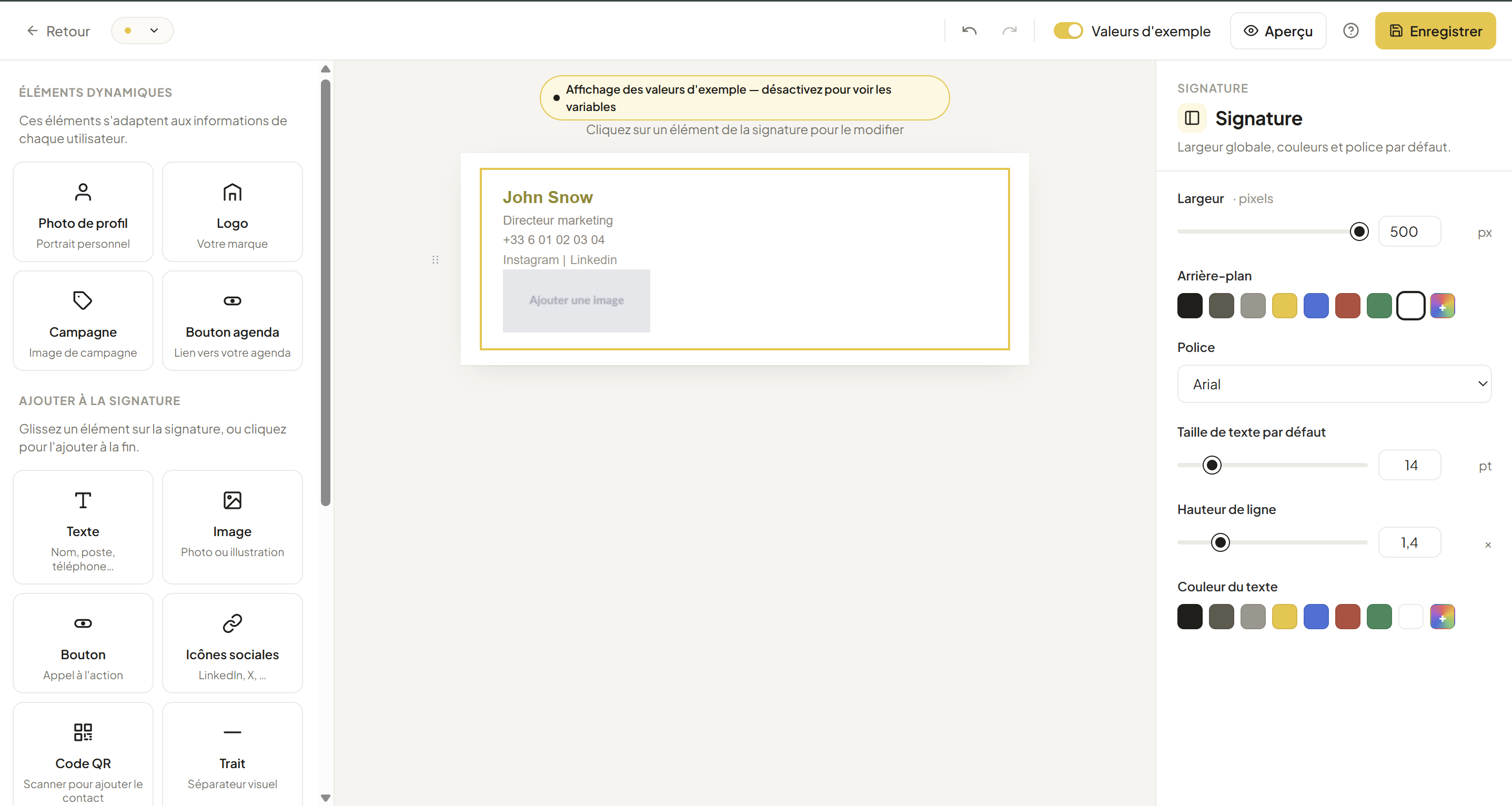 Éditeur de signatures Signally